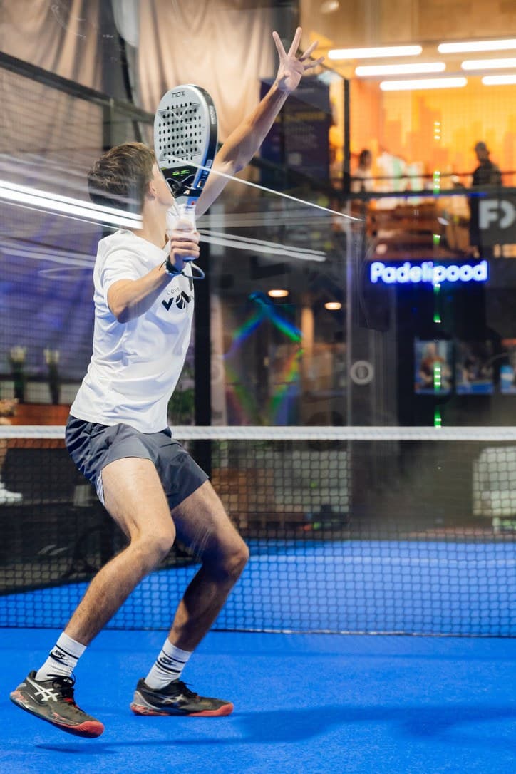 Georg Piller playing padel